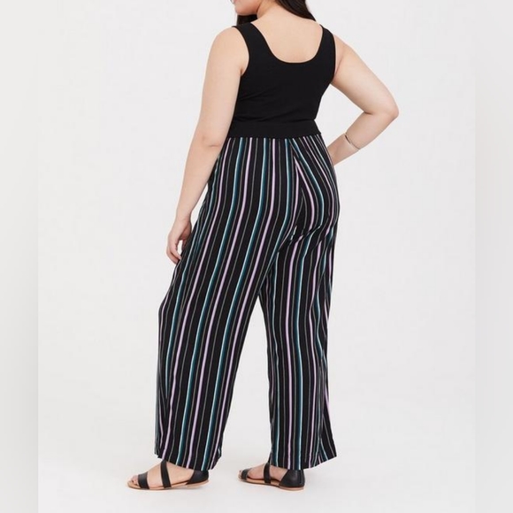 Striped Challis Jumpsuit - Picture 3 of 4